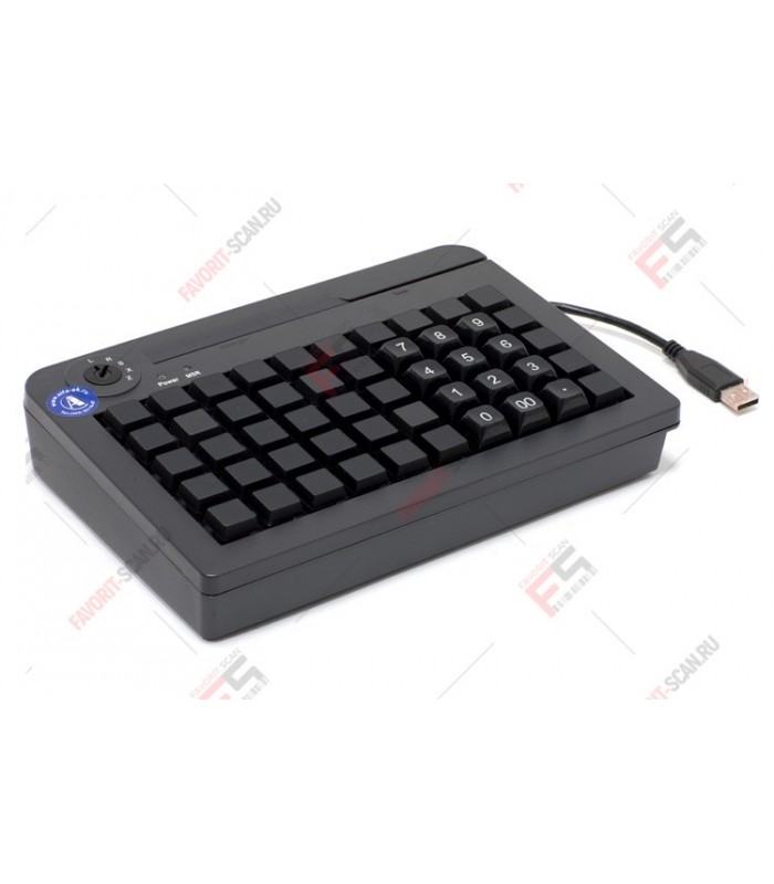 Программируемая клавиатура АТОЛ KB-50-U черная c ридером магнитных карт на 1-3 дорожки