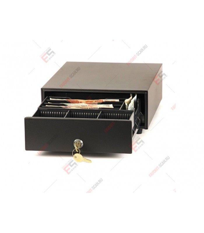 Денежный ящик АТОЛ SB-245-B черный, 245*320*90, механический