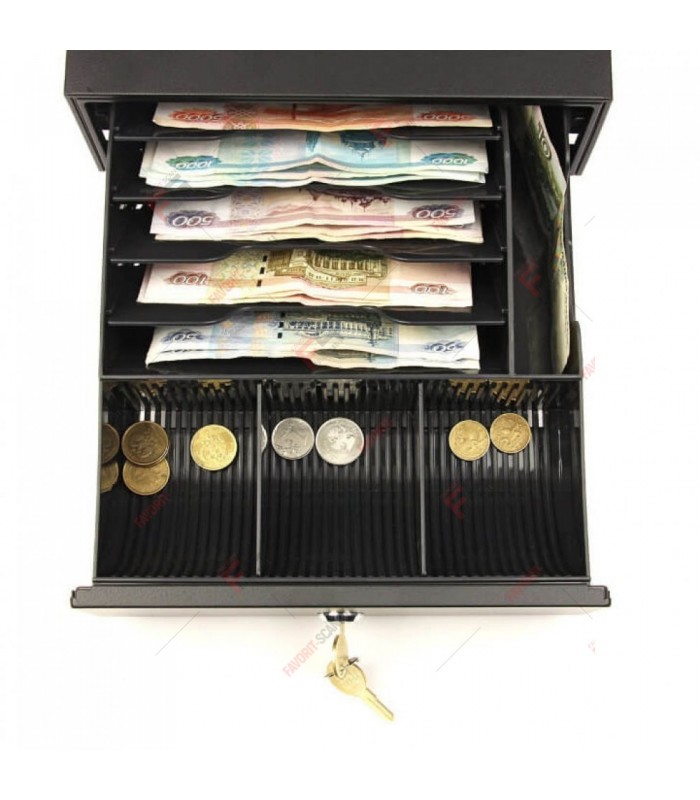 Денежный ящик АТОЛ SB-245-B черный, 245*320*90, механический