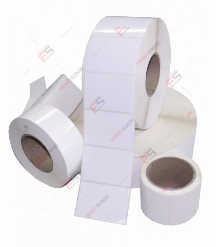 Этикет-лента 58х60 полипропилен (500 этикеток в ролике), втулка 40 мм