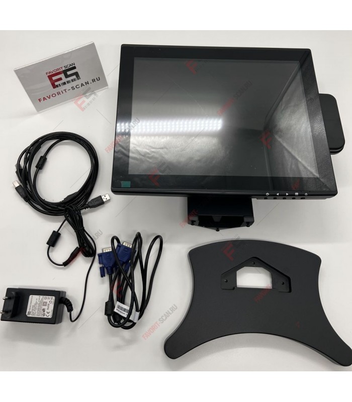 Сенсорный POS-монитор 15" АТОЛ CPOS-15TM с ридером магнитных карт, черный
