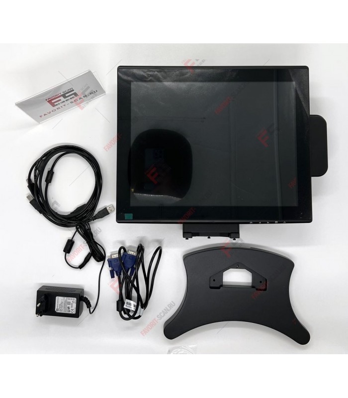 Сенсорный POS-монитор 15" АТОЛ CPOS-15TM с ридером магнитных карт, черный